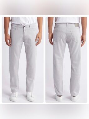 AG Everett Slim Straight Cotton & Linen Blend Pants NWT 36 x 34